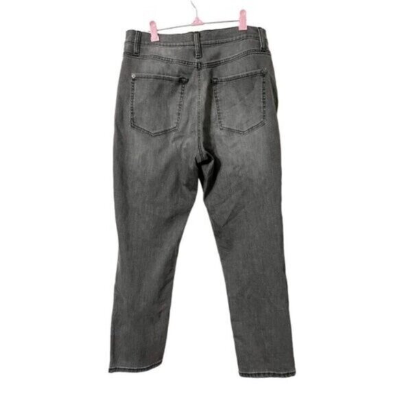 Yoga Jeans Faded Black Stretch Comfort Plus Size Women's Ankle Jeans 32x26 - Picture 2 of 6